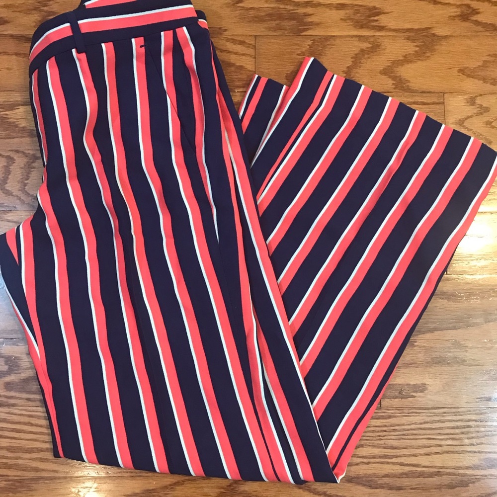 Banana Republic Striped  Wide leg Trousers